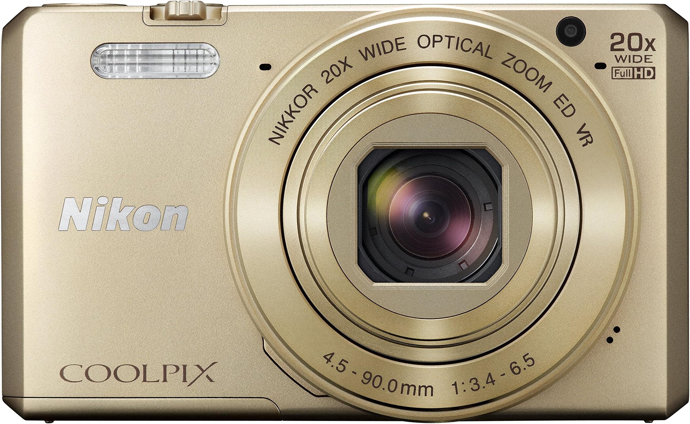 Nikon COOLPIX S7000 Digital Camera (Gold) - International Version (No Warranty)