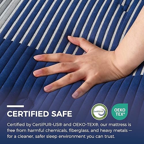 Miniatura 4 de FATHOM Colchón King Firme, Colchón Híbrido de Lujo de 14 Pulgadas King con Espuma Viscoelástica de Gel y Resortes de Bolsillo, Soporte para la