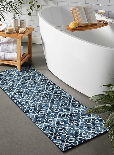 Miniatura 6 de Wonnitar Alfombra marroquí lavable de cocina, 2 x 4.3 pulgadas, color verde salvia, alfombra de pasillo para lavandería, antideslizante, con