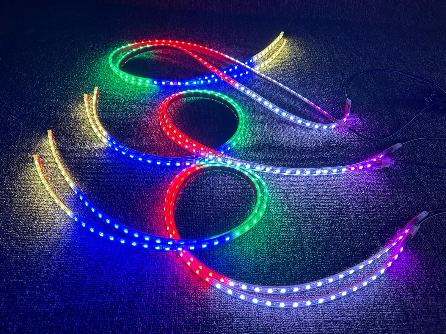 Ydzwavui Slingshot LED Light Kit - 8PCS 5FT (1.4M) Single Row RGB Dream Color Chasing LED Strips, Bluetooth + Remote Control | for Polaris Slingshot (Hood/Underbody), Cam-X3, Spyder, Ryker, UTV, ATV
