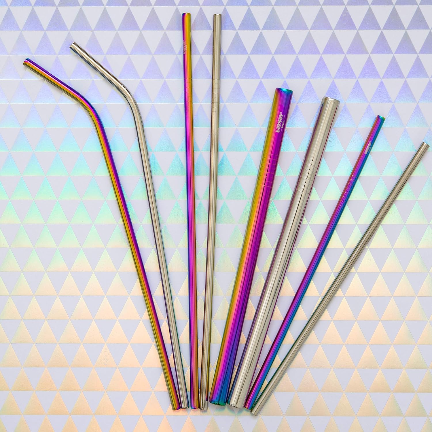 🛒 Flash Sale Stainless Steel Drinking Straws | COMPLETE Set - 10 straws, 2 Brush Cleaners & Travel Case | Eco Friendly | Straight & Bent PLUS Wide Smoothie/Boba Straws | Perfect For 20, 30oz. Yeti/RTC Tumblers etc