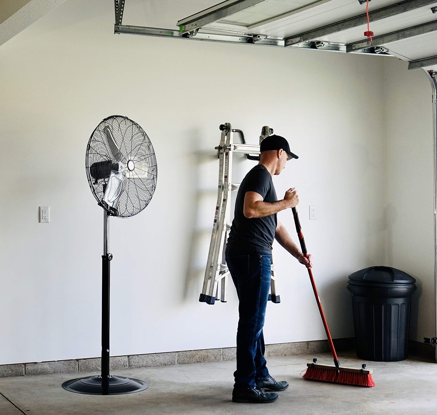 TPI Corporation CACU30-P-HD Commercial Grade Circulator, Heavy Duty, Unassembled with Pedestal Kit, 120 Volt, 3 Speed 1/3 HP Motor, Pull Chain Switch, Black (CACU30PHD): Industrial & Scientific