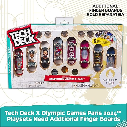 Miniatura 6 de Tech Deck, Sky Brown's Olympic Games Paris 2024 Rampa, juego personalizable X-Connect Park Creator y diapasón exclusivo, juguete para niños a partir