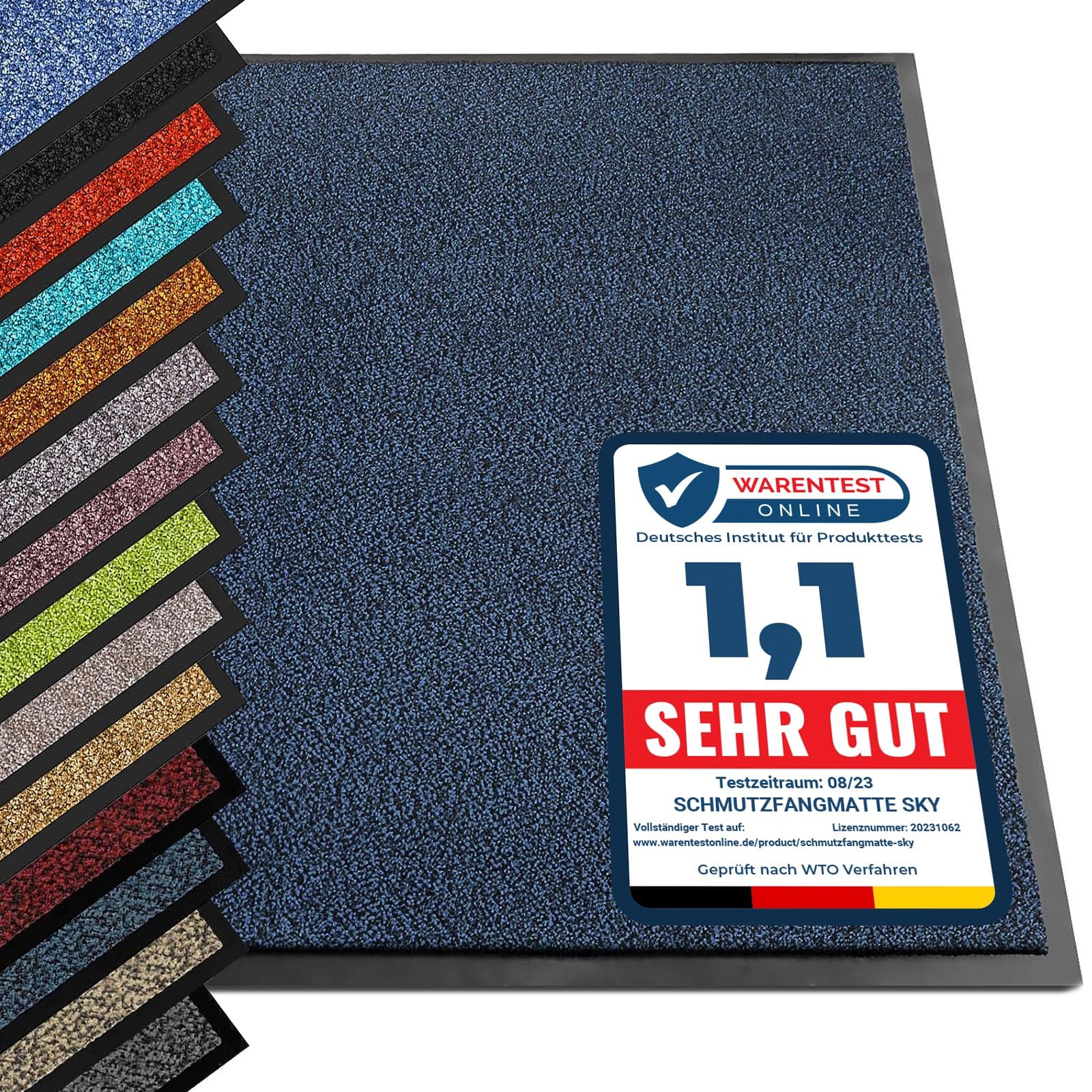 etm Schmutzfangmatte ColorLine | Türmatte in vielen Größen | Fußmatte für Innenbereich | Rutschfester Teppich für Flur, Haustür, Eingang, Eingangsbereich, Vorzimmer