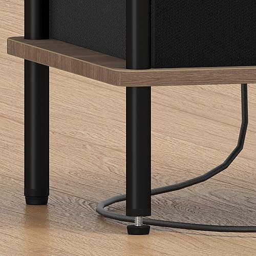 Miniatura 8 de Mesa auxiliar pequeña con estación de carga, mesa auxiliar para espacios pequeños, mesita de noche delgada con tomacorriente, sofá junto a la mesa,