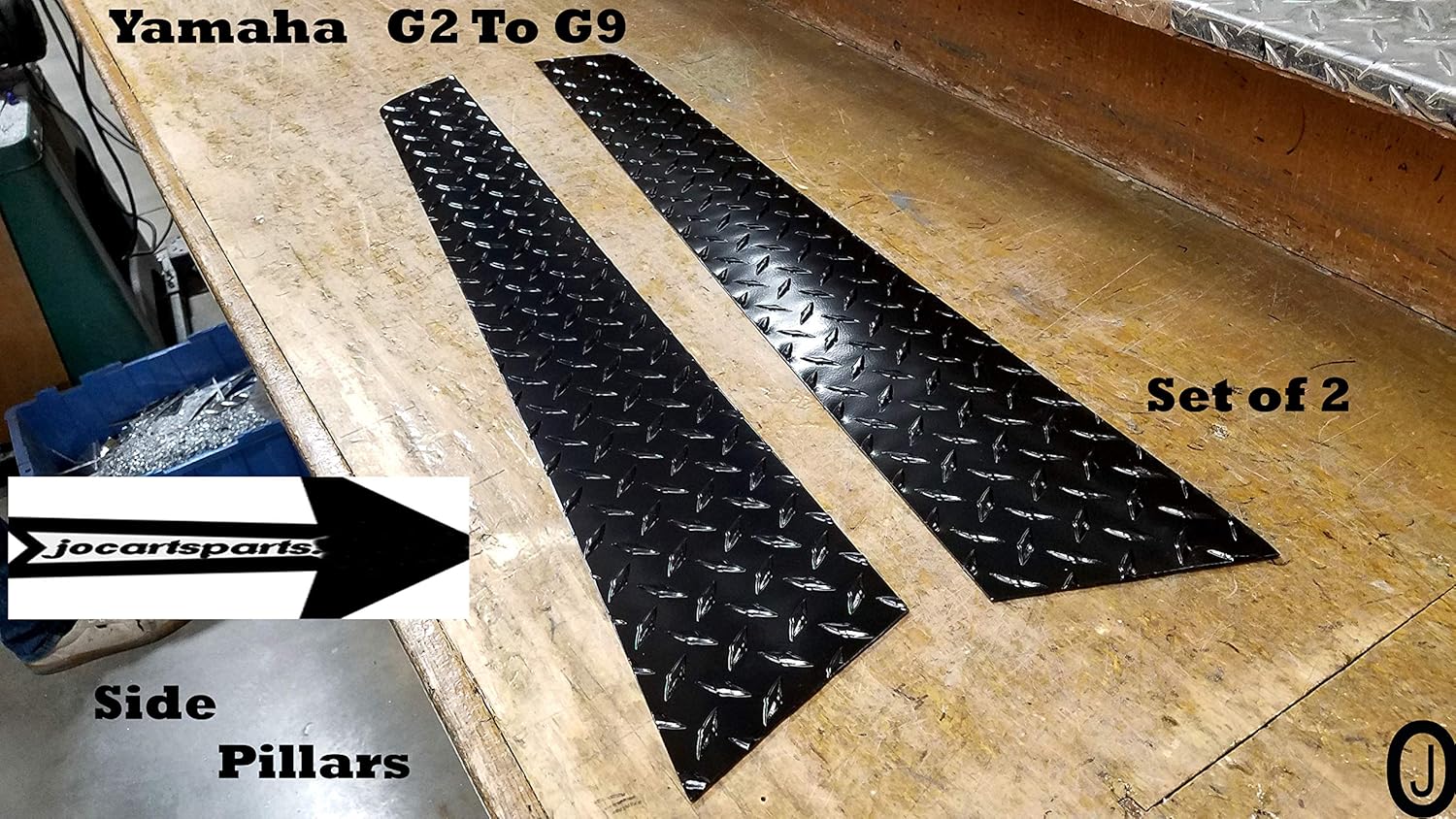 Fits Yamahaa G2/G9 Golf Cart Powder Coated Aluminum Diamond Plate Side Pillar Covers