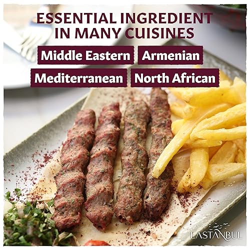 Miniatura 7 de Eastanbul Sumac Spice, 6.4 onzas, zumaco molido, condimento de especias turcas Fresh Farm para platos mediterráneos y platos de Oriente Medio, polvo
