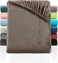 Cashmere Touch Fitted Sheet Similar to Nicky, Teddy, Corals Fleece, Children's Fitted Sheet, 70 x 140 cm, Taupe