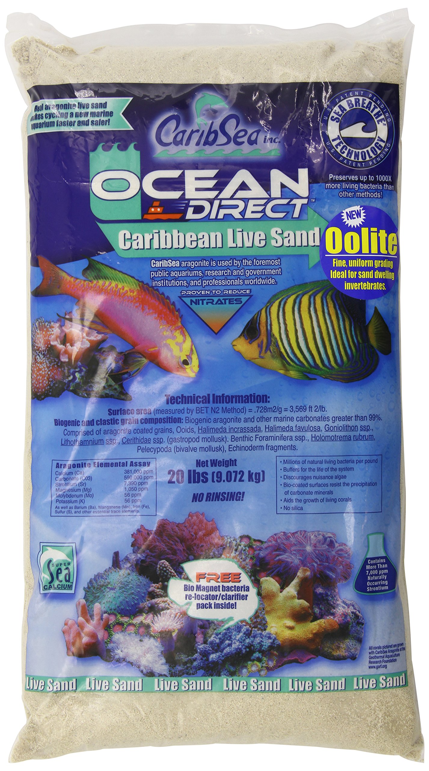 Carib Sea Caribsea Ocean Direct Sable vivant Oolite 9 kg