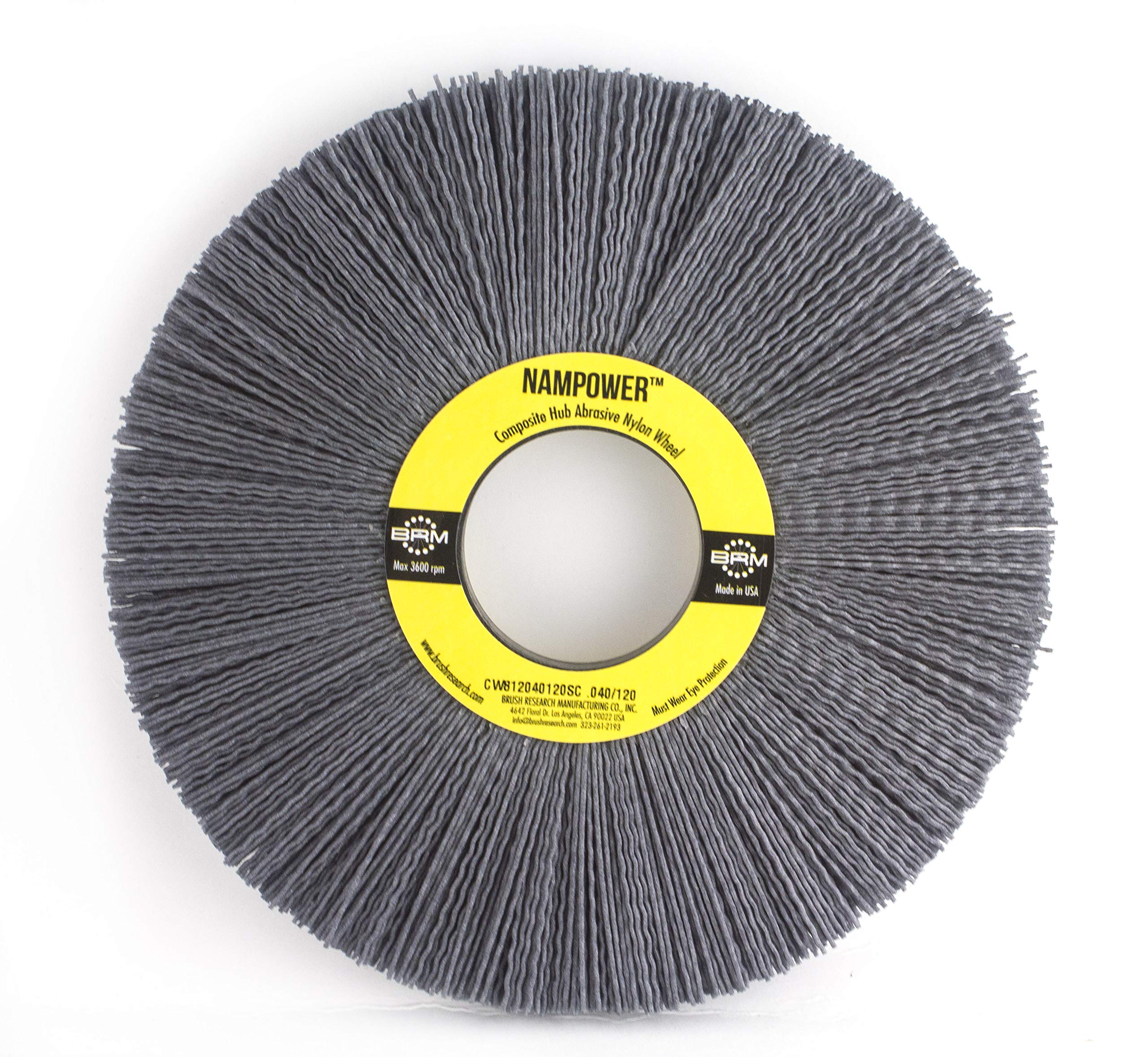 Cepillo de rueda de nailon carburo de silicio nampower cw812040120sc de 8 cm 6