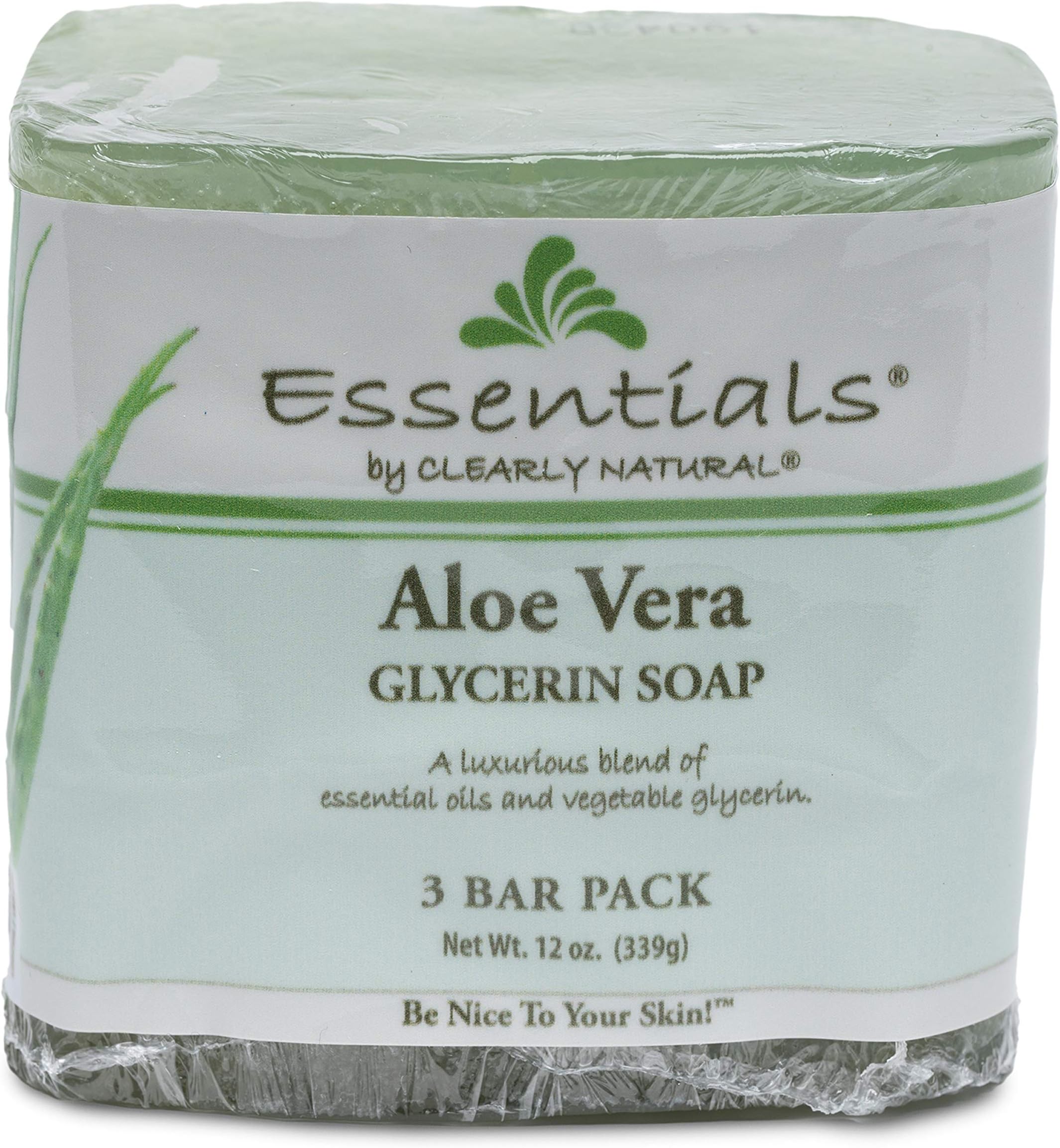 Clearly Natural Glycerine Bar Soap, Aloe Vera, 12 oz, 3 Count by Clearly Natural
