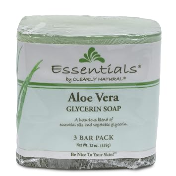 صابون الجلسرين من Clearly Natural Essentials، الصبار، 12 أونصة، 3 قطع