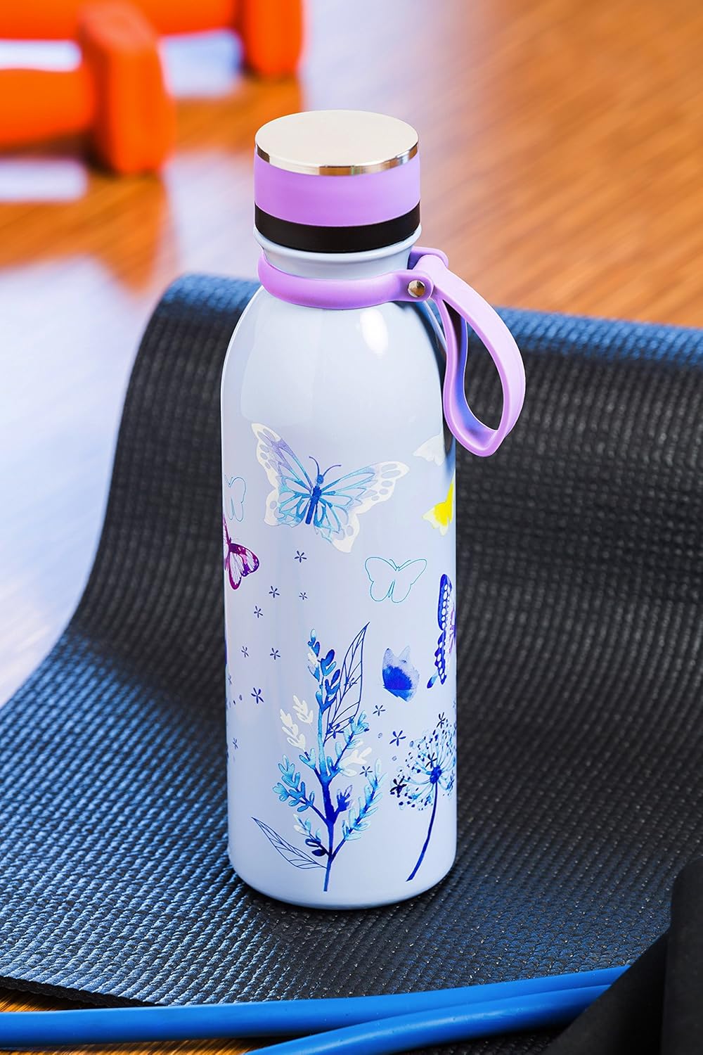 Cypress Home Make it Count Stainless Steel Water Bottle, 20 Ounces