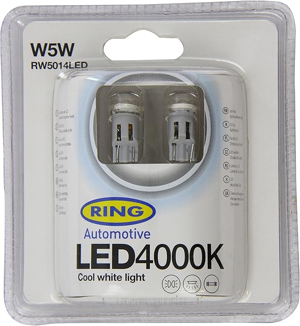 Ring Automotive RW5014LED 12V W5W 4000K Ring Cool White Led (501)