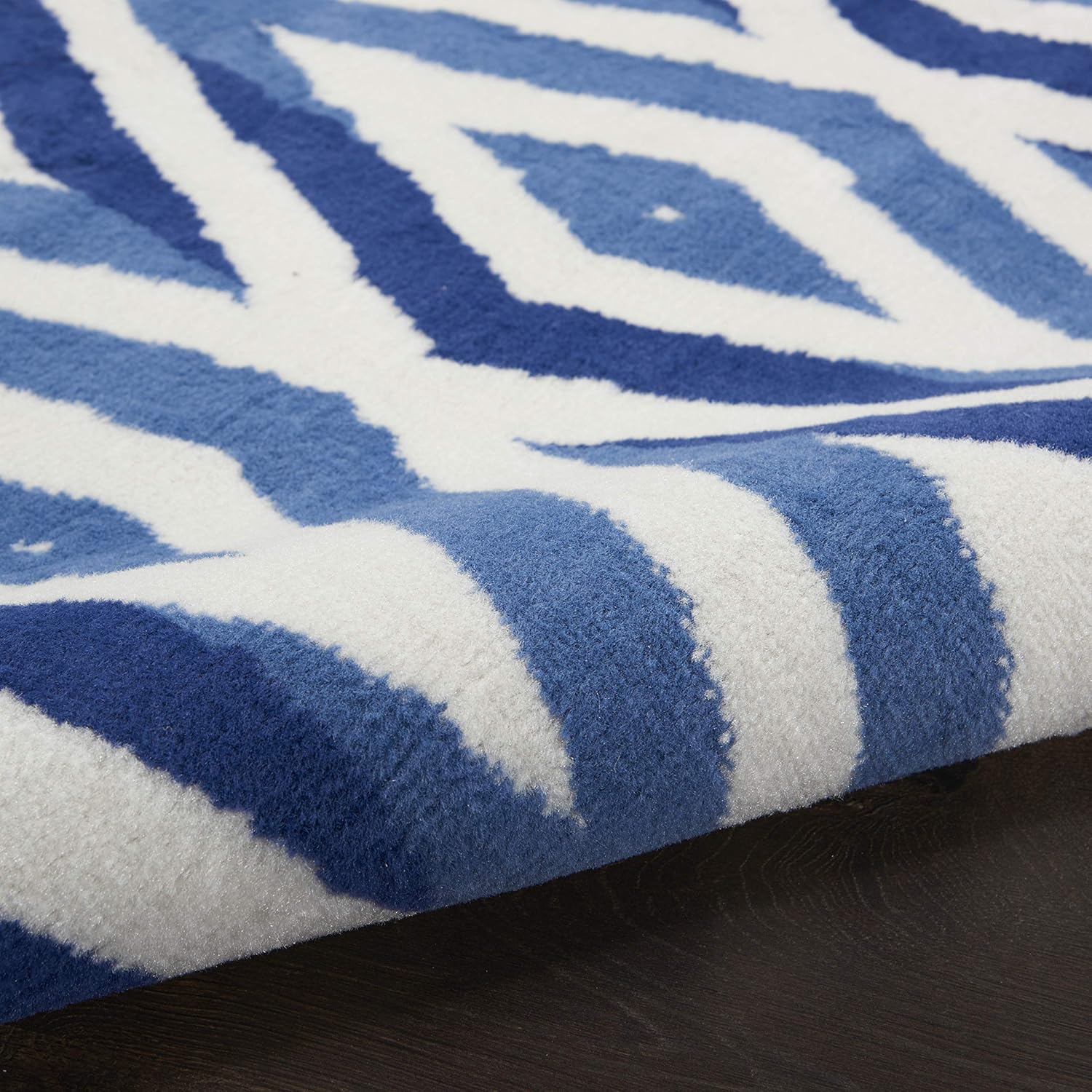 Nourison Home Whimsicle Ivory Blue 2' x 8' Area Rug - Easy Clean, Non Shedding, Bed Room, Living Room, Dining Room, Kitchen (8' Runner)