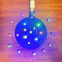 Vista 5 de Taidacent Wireless Led Uplights and Coil Inductive PCB Charger Pad Wireless LEDs Lights Lamp Magnetic Levitating Floating Charging Station Type C 5V