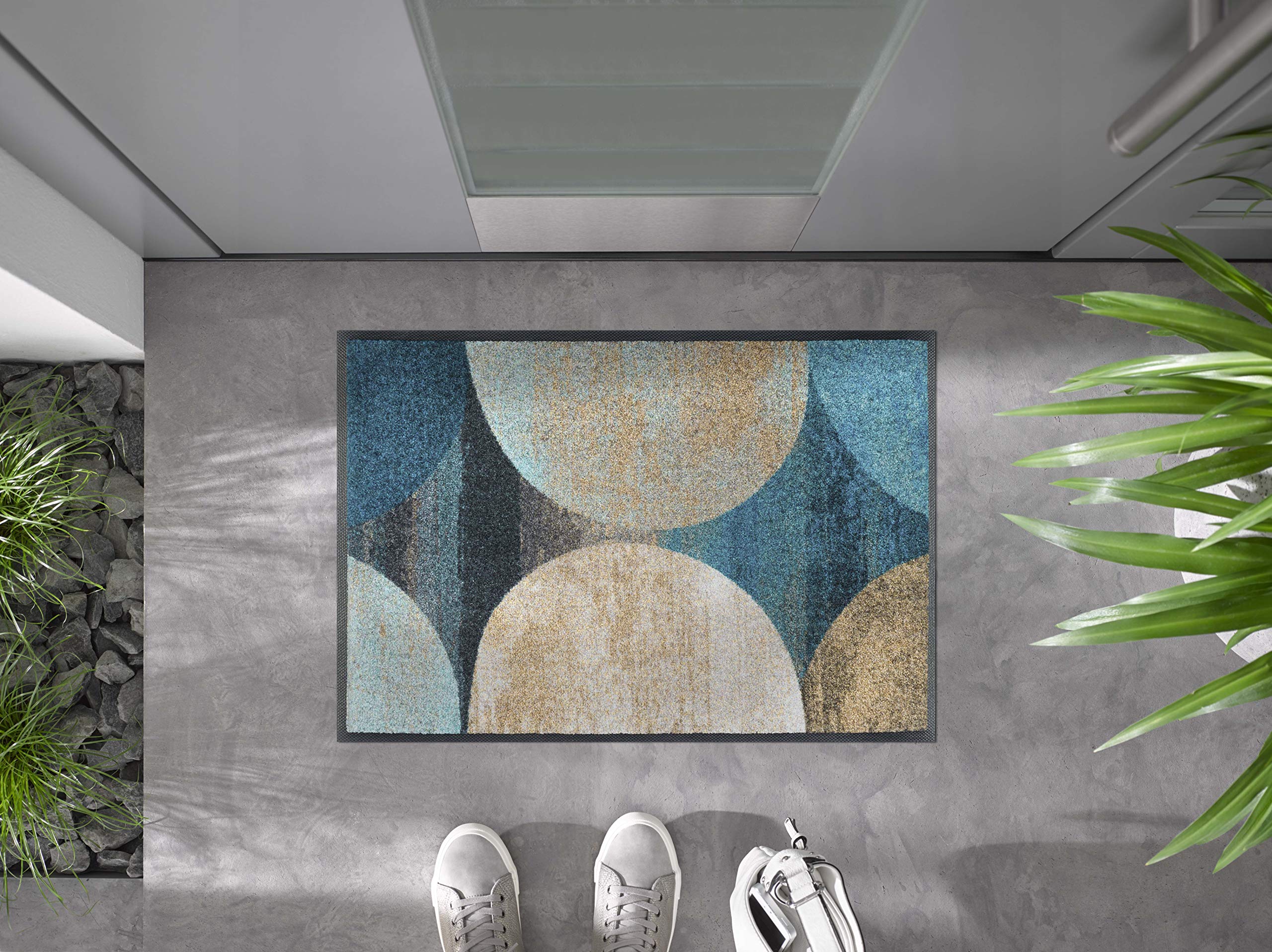Wash+Dry Alfombra Galaxia 40x60cm, Adecuada para Interiores y Exteriores, Lavable