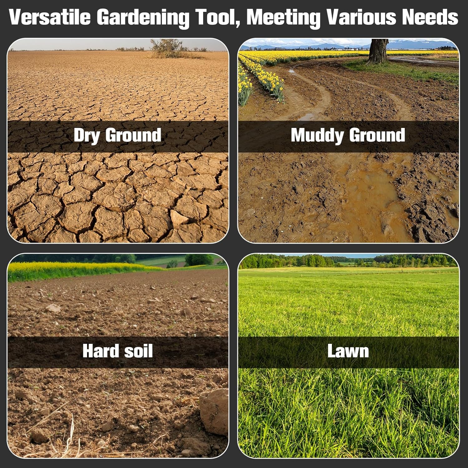 Gas Tiller Cultivator, 7HP 212CC 4-Stroke Garden Tiller with Forward/Reverse Gear Drive, Premium Steel Blades & Adjustable Height System - Ideal for Soil Cultivation, Heavy-Duty Garden Digging