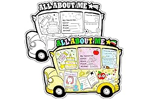 All About Me Student Posters - 40Pcs School Bus Read All About...