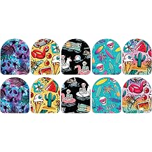 Glucomart Fabic Stickers for Omnipod 10 Count Maximum Strength, Waterproof & Hypoallergenic Alt Summer Variety Pack Omnipod Stickers