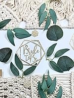 Vista 5 de Eucalyptus Bridal Shower Decorations, Bride To Be Bridal Shower Table Decor, Greenery Bridal Shower Decor, (Greenery, Bride to Be with Hexagons)
