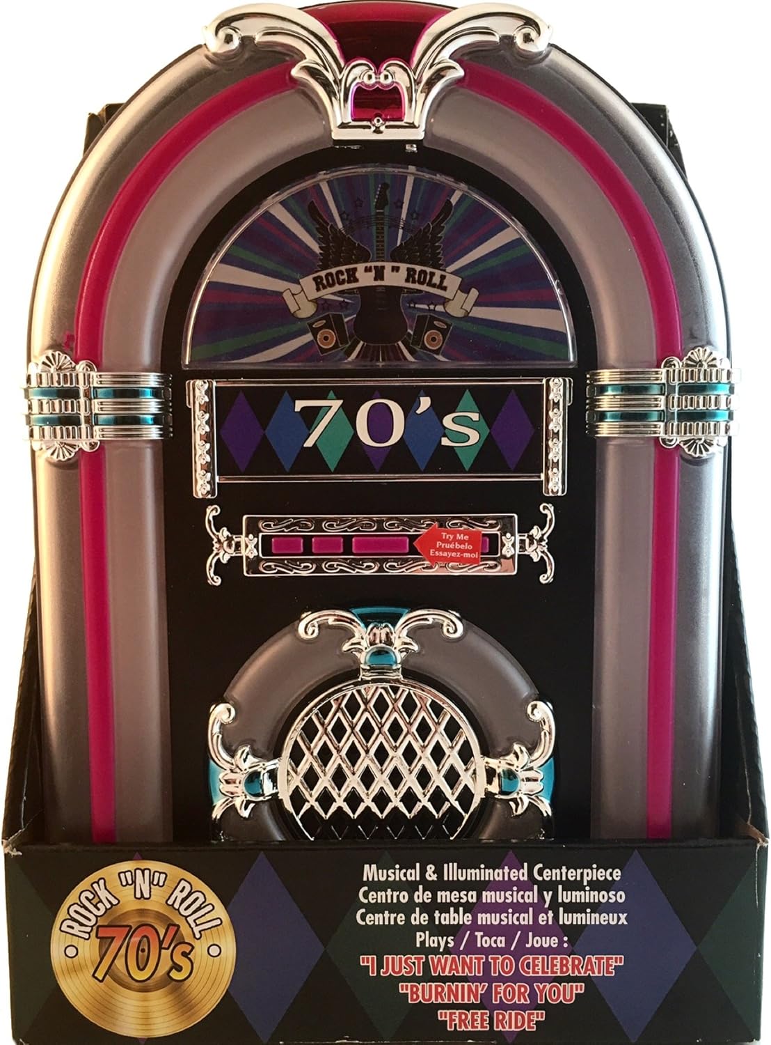 Rock "N" Roll 70's Musical & Illuminated Centerpiece