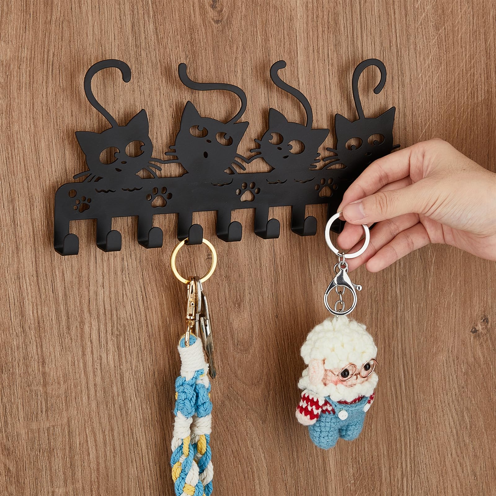 SUPERDANT Portachiavi da Parete per Albero della Foresta Ganci Decorativi A Tema Campeggio Appendiabiti Appendiabiti Appendiabiti da Parete 10 Gancio Appendere Chiave Appendichiavi da Parete Cappelli