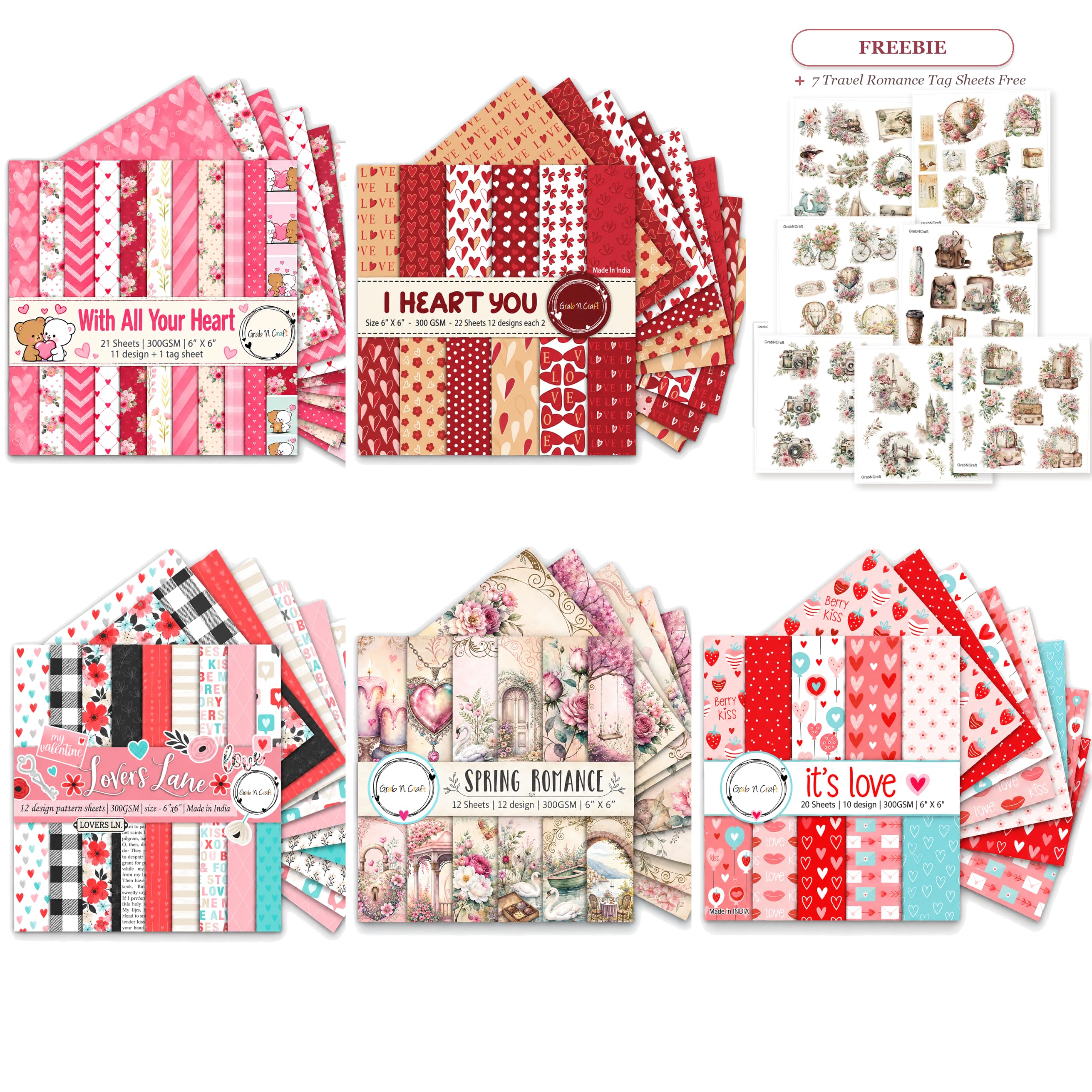 Scrapbook Paper Pack - 21 Sheets, 6x6 Inch -10 Scrapbook Paper Pack - 21 Sheets, 6x6 Inch -10
