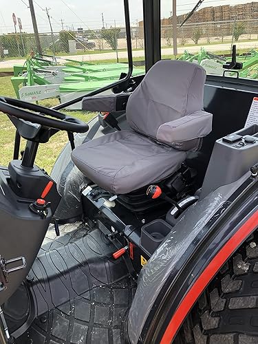 Miniatura 3 de Durafit cubre asientos, compatible con tractores KIOTI serie CK, DK y NS CAB SÓLO, asiento de suspensión de gramática. Asiento de vinilo de dos