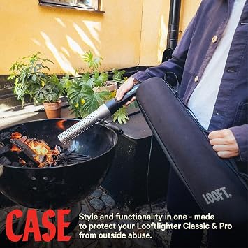 Looftlighter Case for Classic & Pro Looftlighters | Safely Stores Electric Charcoal Starters for BBQ Grills, Smokers & Fireplaces, Water Resistant