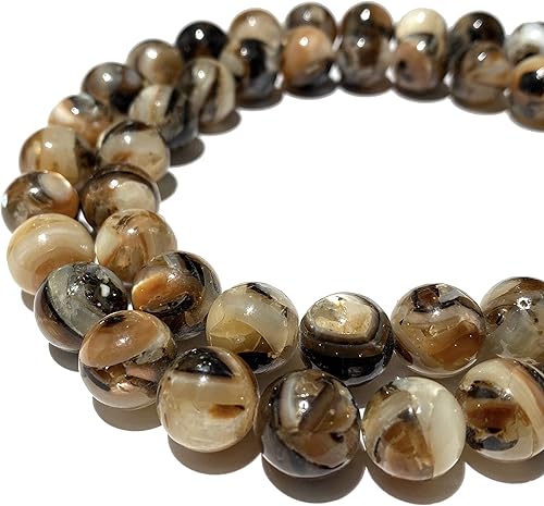 ABCGEMS - Cuentas de moscovita de turmalina negra brasileña (piedra extremadamente rara con hermoso destello, simplemente hermosa), energía curativa