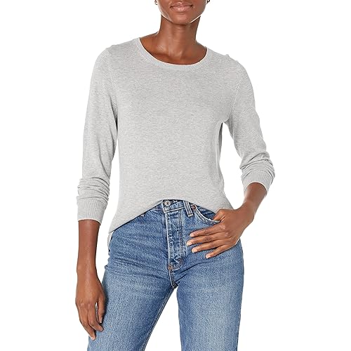 Amazon Essentials Women's Long-Sleeve Lightweight Crewneck Sweater (Available in Plus Size)
