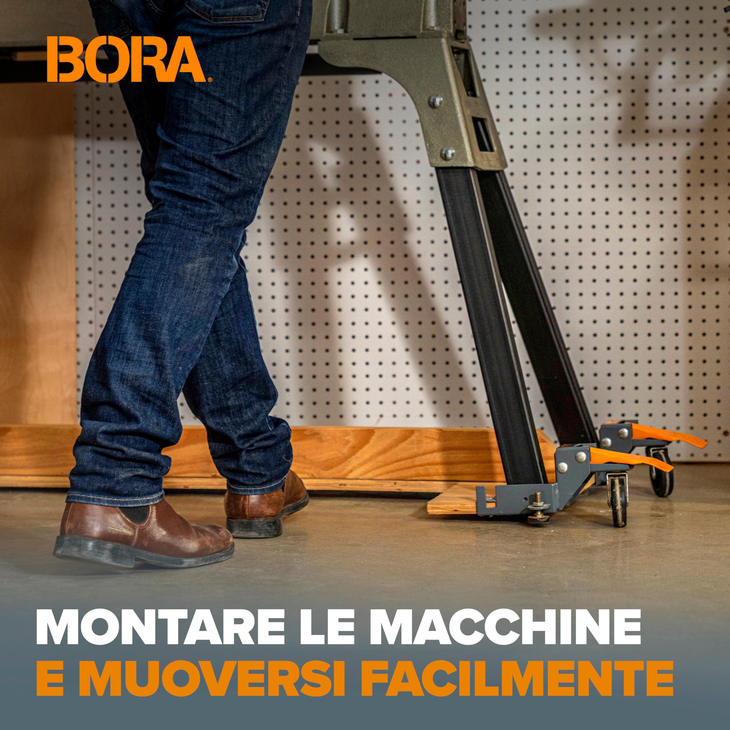 Portamate pm-1100 Universal mobile base kit. 400 lb. Capacità Move your Heavy Power Tools and Equipment around your Shop con facilità e stabilità. Nero