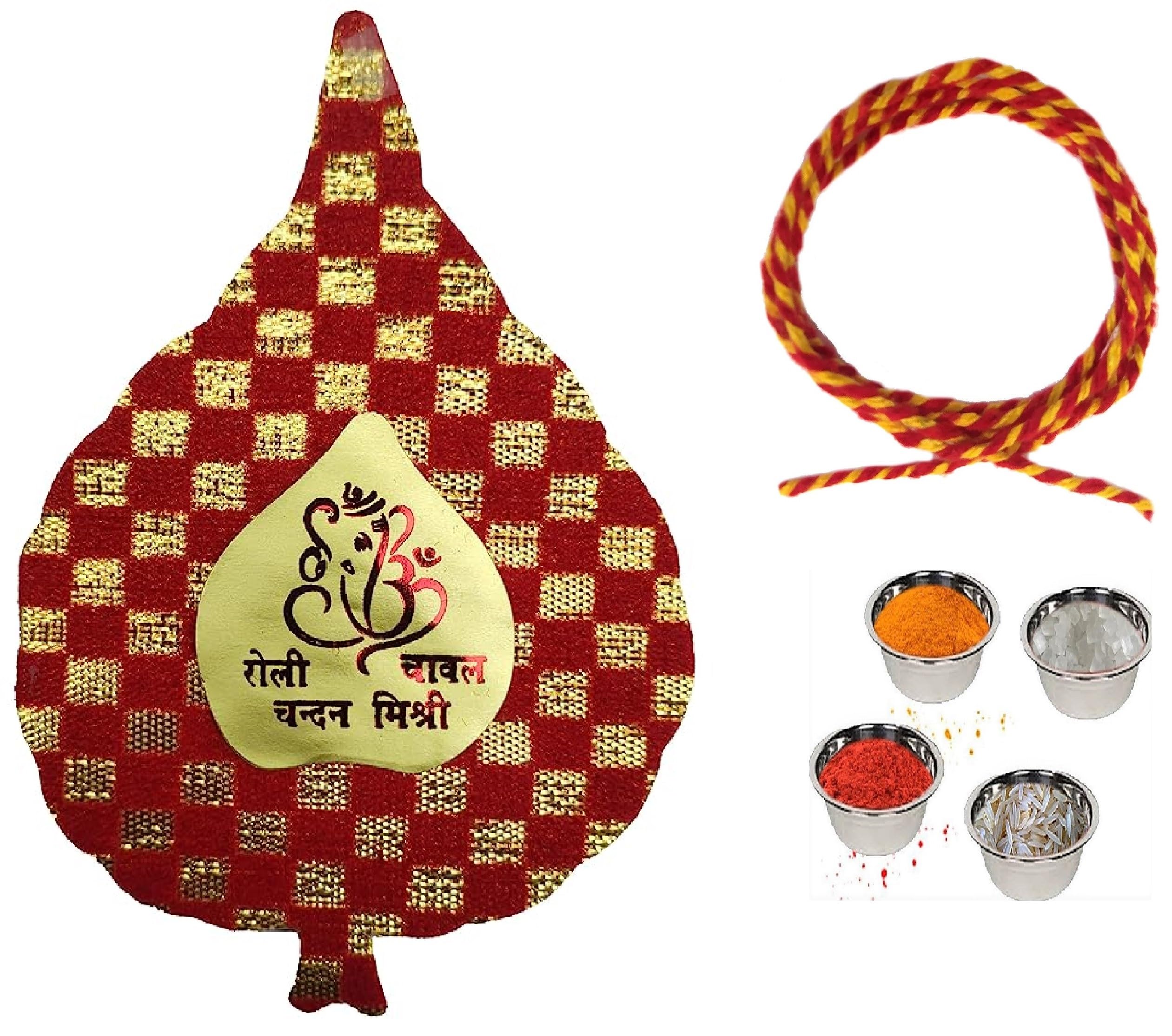 Popcorn Fusion Bhai Dooj Gift Set, 2 Diyas with Traditional Tikka Kit, Roli Chawal Chandan Mishri 2