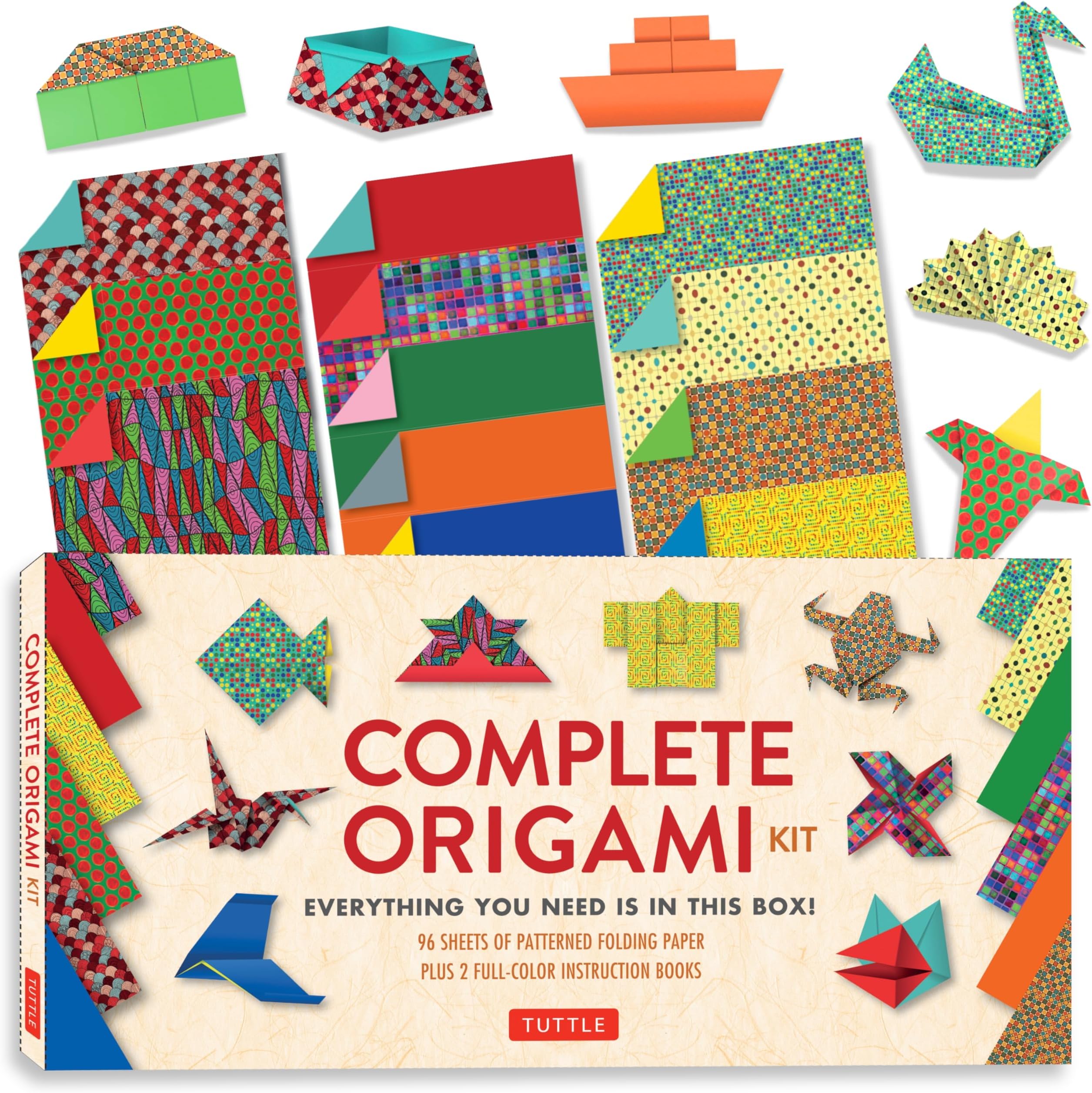 Complete Origami Kit: [Kit with 2 Origami How-to Books, 98 Papers, 30 Projects] This Easy Origami for Beginners Kit is Great for Both Kids and Adults