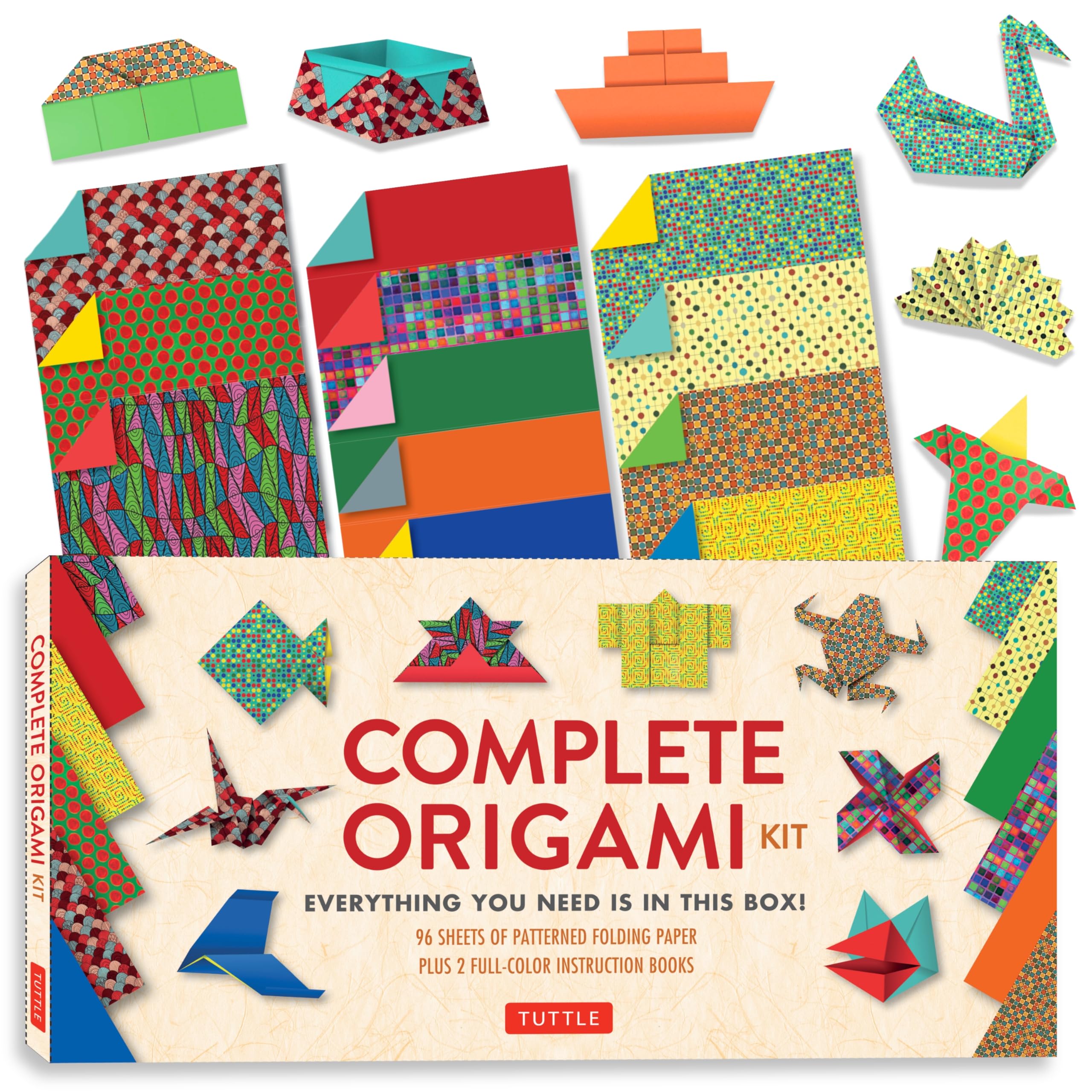 Complete Origami Kit: Everything You Need Is in This Box! [Origami Kit with 2 Books, 96 Papers, 30 Projects]: [Kit with 2 Origami How-to Books, 98 ... ... Kit is Great for Both Kids and Adults