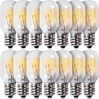 BlueStars 14 Packs E12 T20 15W Salt Rock Lamp Bulb 120V 2700K Warm White Light for Himalayan Salt Lamps & Baskets, Scentsy Plug-in & Wax Warmers, Night Lights