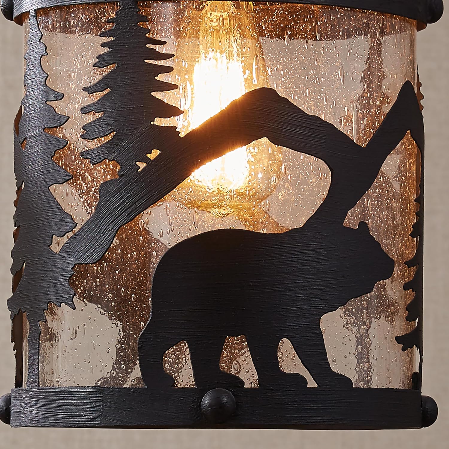 Park Designs Black Bear Pendant Light 8.5" D