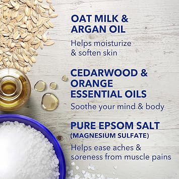 Dr Teal's Epsom Salt Magnesium Soak, Soothe & Comfort with Oat Milk & Argan Oil, 3 lbs