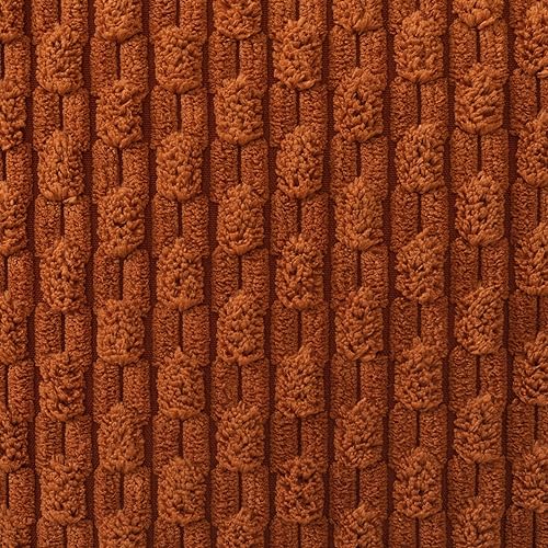 Miniatura 8 de UGASA - Funda de almohada decorativa de pana suave de 26 x 26 pulgadas, estilo bohemio, a rayas, decoración moderna del hogar para sofá, sala de