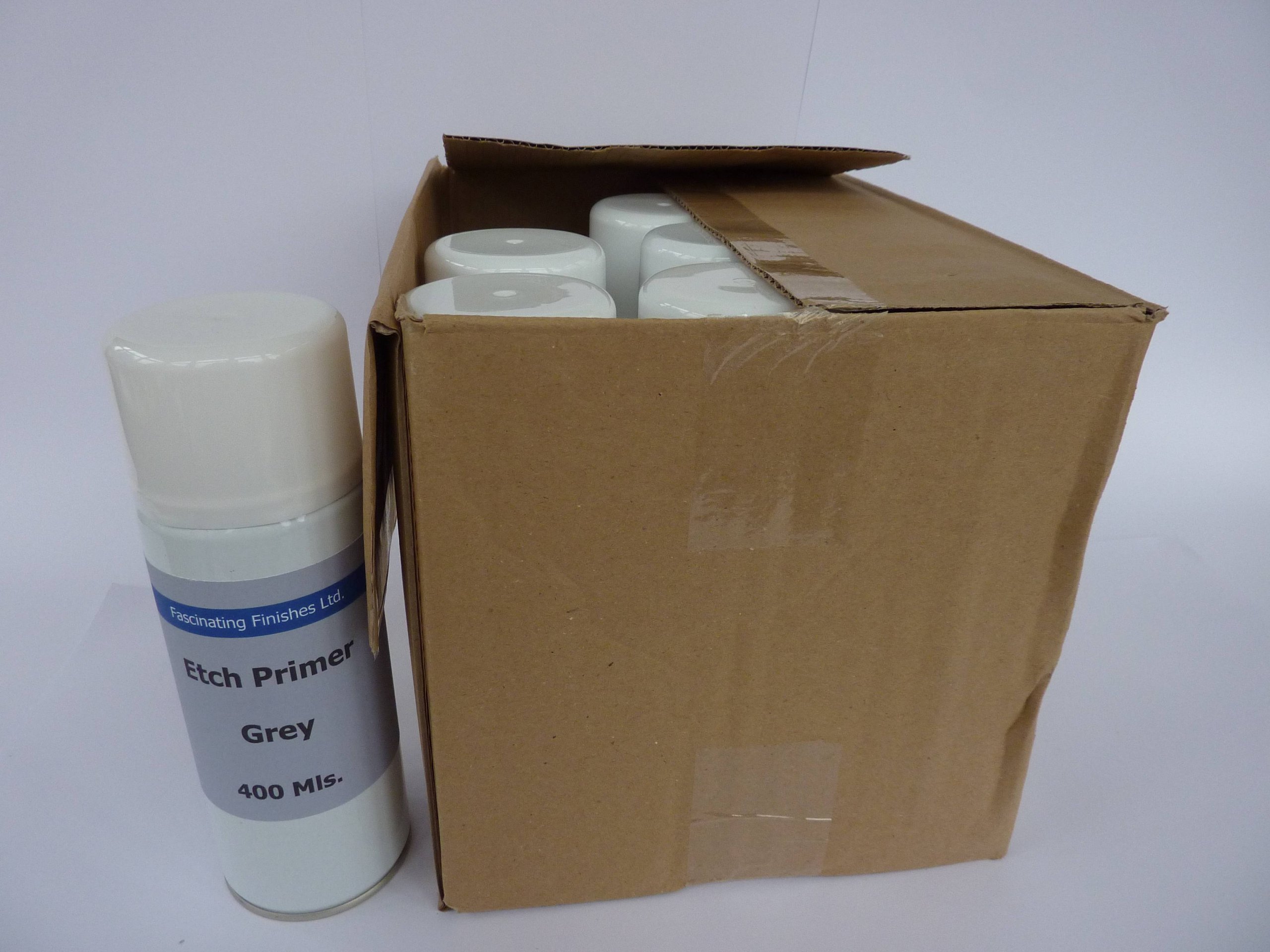 Fascinating Finishes Ltd 6 x 400ml Aerosols Grey Acid Etch Primer Galvanised Steel Aluminium