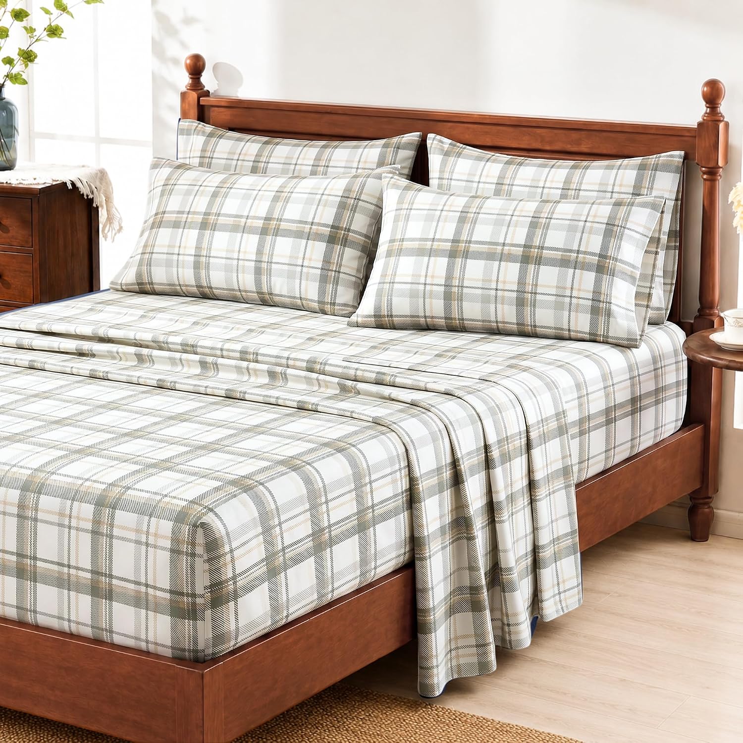 Chaps Full Size Sheet & Pillowcase Sets- 6 Piece, Deep Pocket, Wrinkle Free