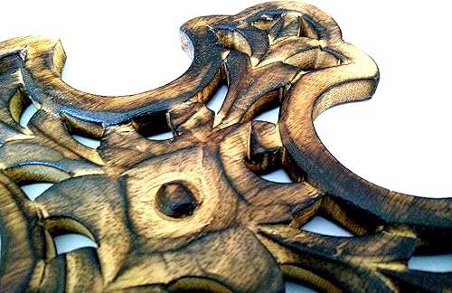 Miniatura 6 de Iconsgr Cruz de pared tallada en madera sagrada ortodoxa religiosa hecha a mano Cristo Crucifijo Athos L