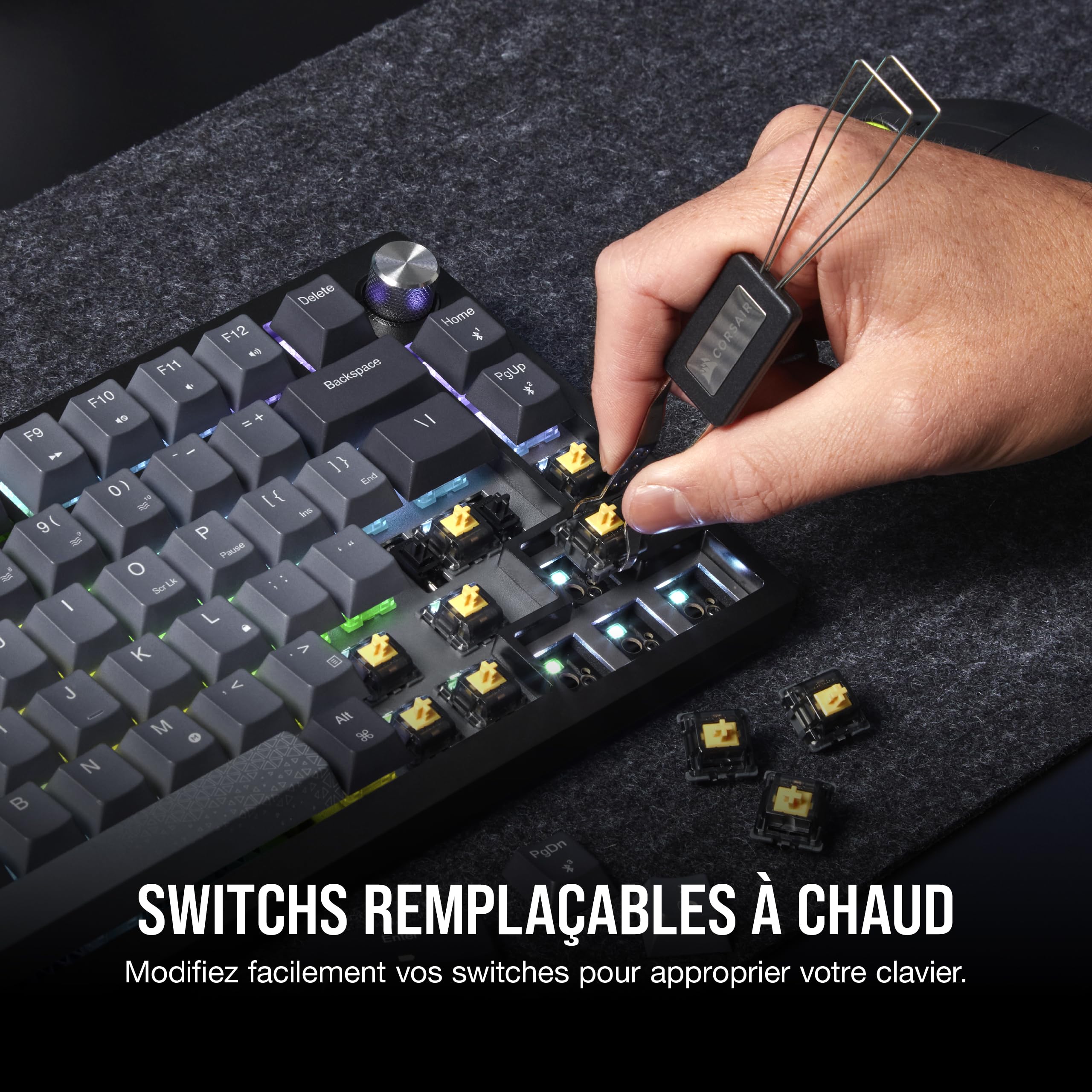 Corsair K65 Plus Wireless 75% RGB Mechanical Gaming Clavier – Noir