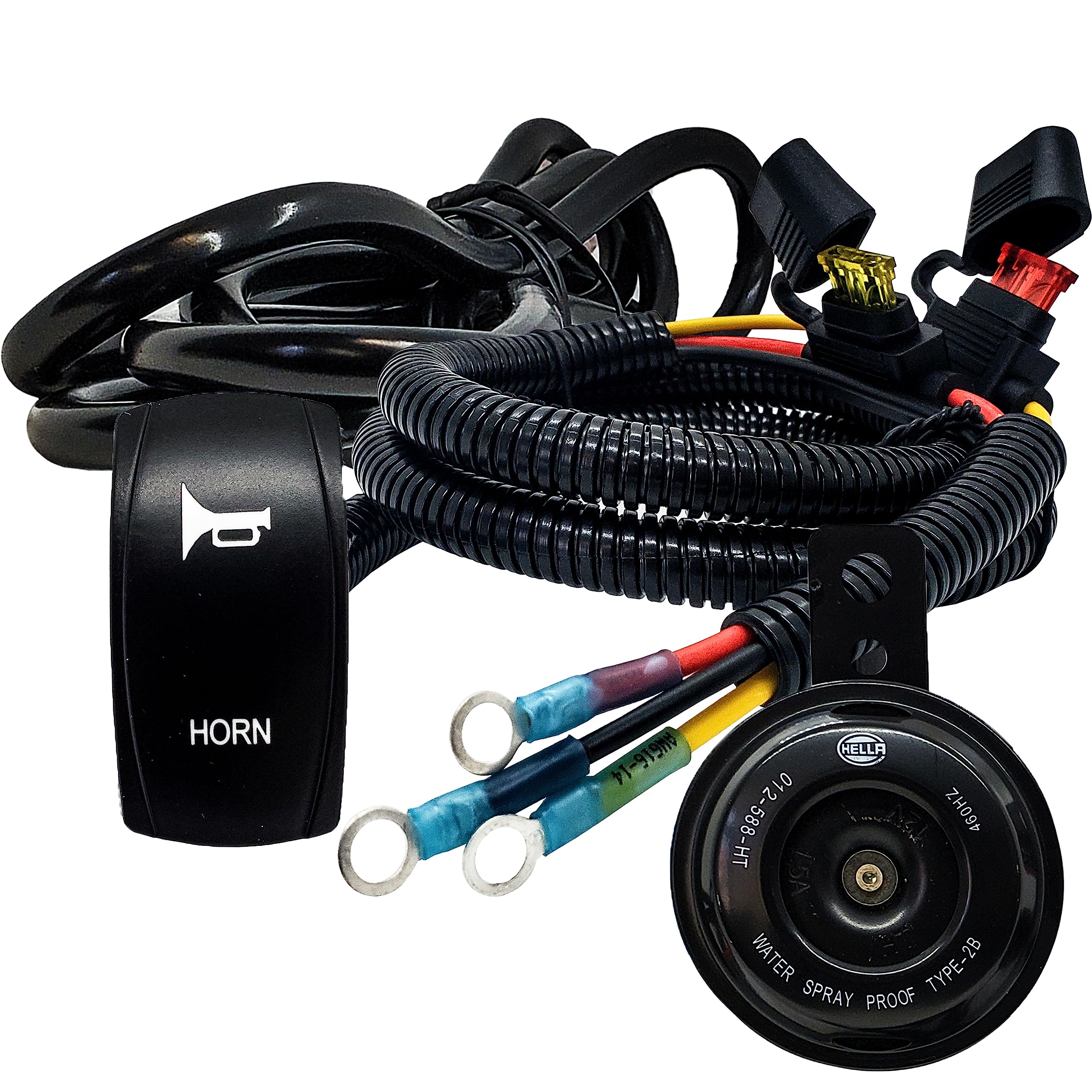 3" Disc Horn Power Busbar Distribution Block Wire Harness Kit Compatible with 2018-2023 Can-Am Maverick X3 Max RS Turbo RR, Sport, Trail, Commander and Defender.