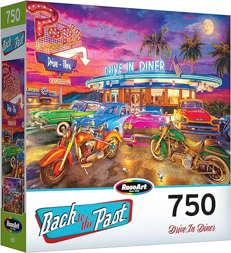 Miniatura 2 de RoseArt - Volver al pasado - Drive in Diner - Rompecabezas de 750 piezas para adultos