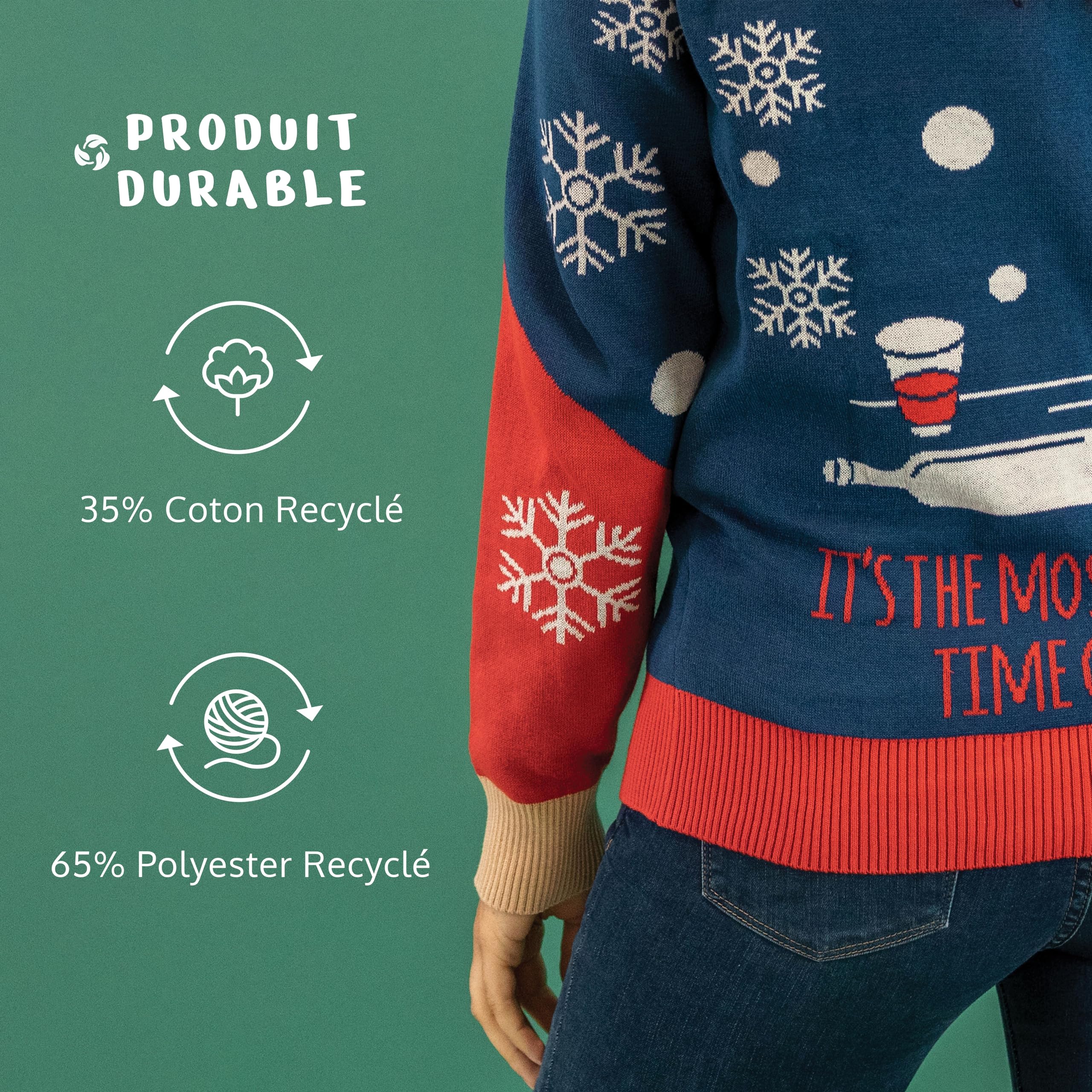 JAP Christmas - Pull de Noël - Winederfull - Une Tenue Parfaite sans gratter - 536 - L