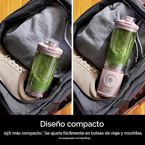 Miniatura 6 de Ninja Blast Max, licuadora portátil + Twist & Go, batido personal, mezcla, trituración de hielo, 3 programas, inalámbrico, recipiente extraíble de