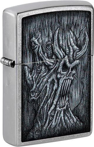 Zippo Evil Tree Design Street Chrome Pocket Lighter