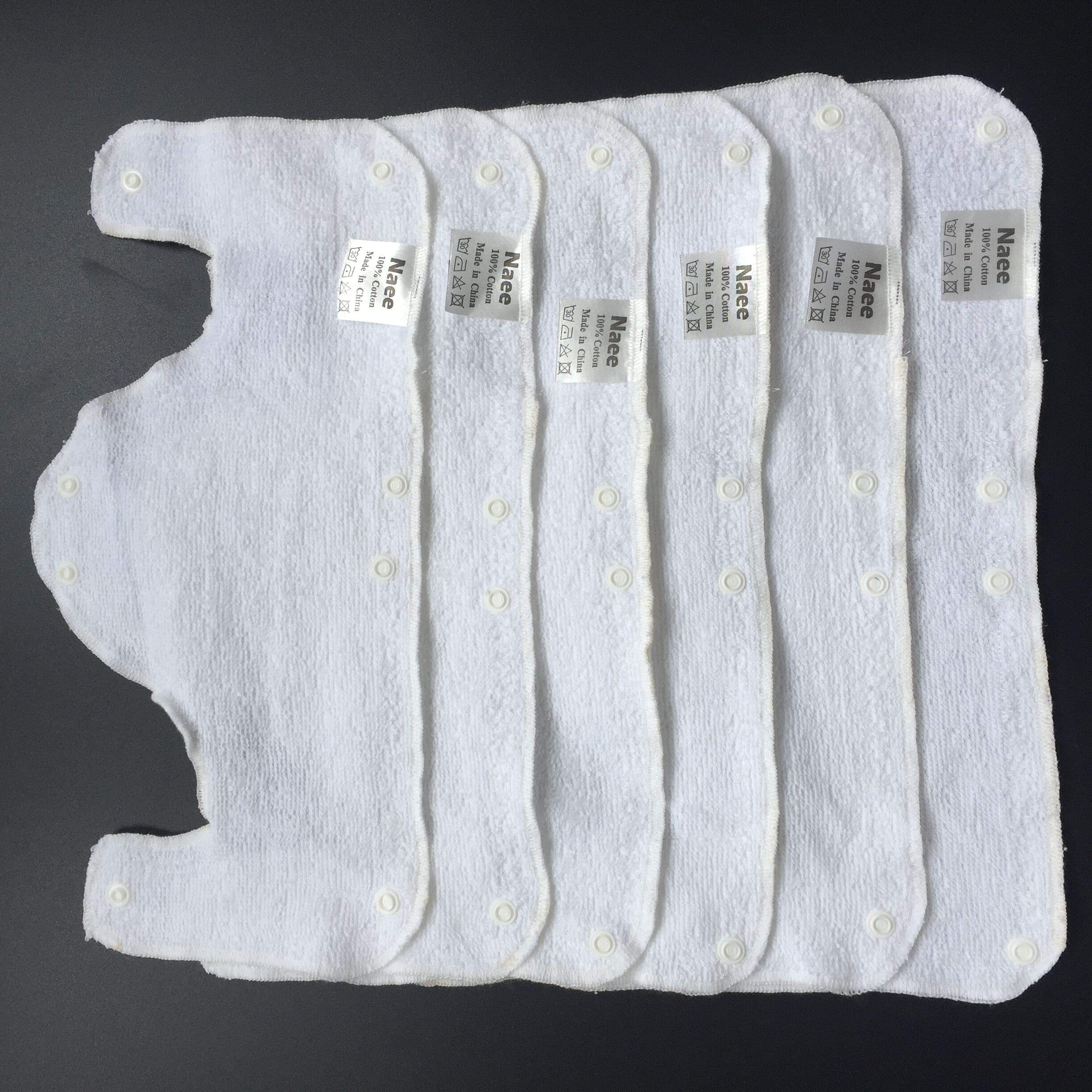 Forro de algodón de rizo lavable para casco duro (6 piezas, blanco, tamaño grande de 6 pulgadas y 12 pulgadas)